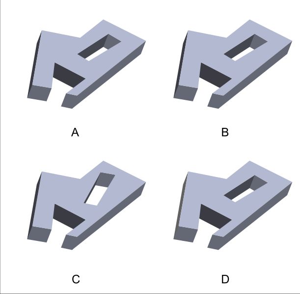 Exemple de question de raisonnement spatial Saville