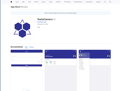 Application mobile TestsCareers