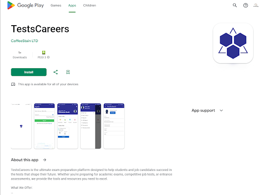 Application mobile TestsCareers