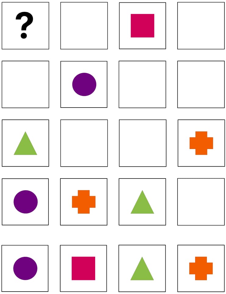 Exemple question de logique déductive (Aon gapChallenge)