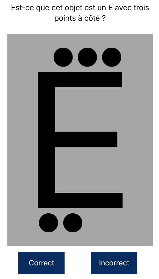 Exemple de question de test de capacité de concentration (Aon scales e3+)