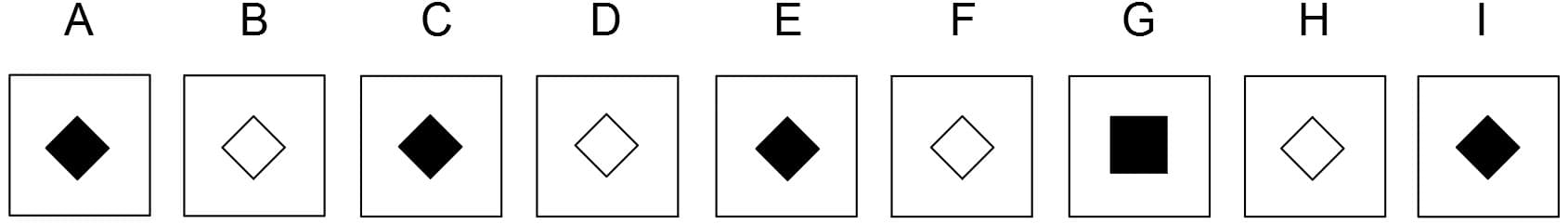 Exemplde de question de logique inductive - Trouver l'intrus (Aon scales ix)