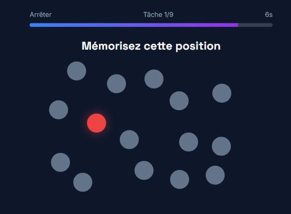 Exemplde question mémoire de travail (Aon gridChallenge)